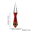 Kids red glitter felt Christmas Santa tie with black belt design and adjustable neck strap - Christmas Tie / Red Belt Style