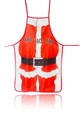 Tablier de Noël à plat avec motif de costume de Père Noël et texte HO HO HO brodé - 7#-Costume de Père Noël Classique Ho Ho Ho