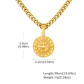Goldene Edelstahl Kompass Anhänger Halskette mit 50cm Kette für Herren - Gold Anhänger + 50CM Gliederkette