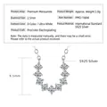 S925 Sterling Silver Mermaid Tear Necklace with Blue Moissanite stones in a U-shape design - U Horseshoe White Gold