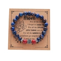 Blue and red beaded tree of life bracelet on a Mother's Day gift message card - Blue Red Spotted Tree of Life Bracelet