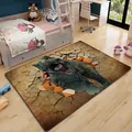 3D ρεαλιστικό χαλάκι δεινόσαυρος για παιδικό δωμάτιο με εφέ σπασμένης πέτρας - Ζώο 13-T-Rex 3