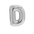 Polished silver 18k plated balloon letter D charm for DIY combination bracelets - Silver Letter-D
