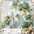 117-teiliges Ballongirlanden-Set in Grün und Gold für Hochzeiten und Geburtstagsfeiern - Grüne Serie Stil (TZ-PD0019)