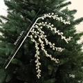 Glittery white artificial berry stems for Christmas tree decoration, size 30x22cm - 30cm / White