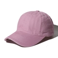 Vintage washed pink cotton baseball cap with adjustable strap for men and women - Adjustable / Pink