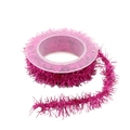 Rose pink metallic tinsel garland on plastic spool for Christmas gift wrapping and DIY decor - 3 Meters Long / Rose Red
