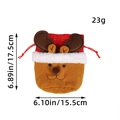Weihnachts-Geschenkbeutel aus Jute mit Rentier-Motiv und 17,5 cm Kordelzug - Elch-Stil