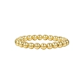 Detailed close-up showing the smooth metallic surface of 14k gold hematite beads on a bracelet - 8MM Gold Single
