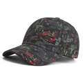 Classic graffiti print baseball cap with colorful street art patterns and curved brim - Adjustable / Black