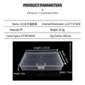 Transparent PP plastic storage box 13.5x7.9x3cm with secure snap lid for hardware - 13.5 Rectangular (13.5*7.9*3cm)
