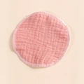 Detail der rosa waschbaren Stilleinlage aus Baumwolle mit gesteppter Textur und Naht - Rosérosa(6)
