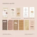 Vintage European poetry paper stickers with 30 pieces of famous literary quotes - European Quotes