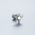 Silver angel wing stud earring with colorful zircon stone and sparkling diamond pendant - Angel Wings Style (A77-4#)