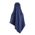 Haut licou en satin bleu profond élégant avec une texture soyeuse et ourlet fluide - Bleu Marine