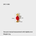 Wasserdichter Edelstahl-Anhänger in Bonbon-Form in Rot und Gold für DIY-Schmuck - Rote Süßigkeiten