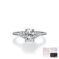 Oval cut moissanite S925 sterling silver ring with GRA certification on white background - US Size 5 / Silver
