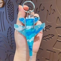 Miniatuur gevechtsvliegtuig sleutelhanger met blauw camouflagepatroon en metalen ring - J11 Gevechtsvliegtuig Hanger-China-Blauw Camouflage