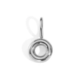 Polished silver bubble style circular DIY pendant charm for jewelry making projects. - Letter O / Silver