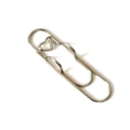 Silver heart-shaped metal pen clip and decorative paperclip for journals and office use - Heart Style / Silver