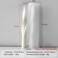 Silicone spiral candle mold for DIY long pillar candle with size and weight specs - Long Spiral Wave F335