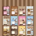 Hundemotiv Monatskalender Aufkleber 12 Blatt für Scrapbooking und Planer - Schlaues Hündchen