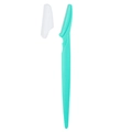 Portable mint green eyebrow razor with plastic handle and transparent protective cover - 4g/Without Protective Net / Green