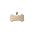 Polished gold bone-shaped stainless steel pet ID tag pendant on a white background - 49*28*1.8mm / Gold Bone Shape