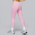 Mallas de yoga rosa jaspeado de talle alto con efecto push-up y tejido de secado rápido activo - S / Rosa Sakura