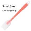 Small light orange silicone pastry and BBQ brush with semi-transparent white bristles - Semi-Transparent Small Oil Brush / Orange