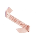 Rose gold glitter sash featuring Dirty Thirty text and stars for 30th birthday parties - Rose Gold Dirty Thirty
