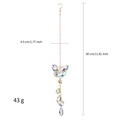 Detailed size specifications for crystal butterfly suncatcher with golden chain - Handmade Butterfly / 30cm/43g