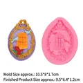 Pink silicone mold for vintage birdcage and rose relief gypsum ornaments and fondant cakes - Birdcage Rose Style (17-237) / Pink