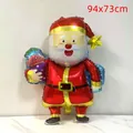 Grande palloncino di Babbo Natale in alluminio 94x73cm per decorazione natalizia - Babbo Natale con Regalo Grande