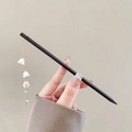 Elegant wooden hair stick with golden tassel, white lily of the valley and pearls - 172# Wind Chime Movement (Wooden)