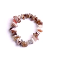 Natural earth tone crushed stone bracelet with irregular crystal mineral beads - Persian Gulf Agate