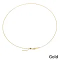 Collar ajustable de acero inoxidable dorado con cierre de langosta y bola deslizante - Dorado