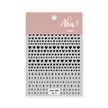 Aha! nail art stickers featuring black hearts and starburst designs on silver sheets - Heart & Star Mix / Black