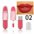 Matte rote 2-in-1 Kapsel-Lippenstift und Lipgloss Nuance 02 für das Bühnen-Makeup - Farbe 02
