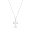 Elegante collana con ciondolo a croce in argento sterling S925 e catena minimalista - Argento 925 / Argento