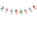 Christmas party gnome paper banner featuring festive cartoon characters and gift boxes - Z42-Winter Gnome