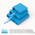 Blue drawer jewelry display boxes in three sizes with ribbon handles for rings and necklaces - 7*7*2cm / Blue Drawer Outer Box