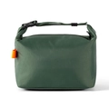 Insulated dark green lunch bag in ripstop nylon with adjustable buckle and orange strap - Army Green