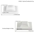 Detailed dimensions of white silicone molds for DIY Christmas candle holder assembly - D5963-1 Candlestick Top Silicone Mold