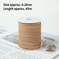 Brown suede craft cord roll 0.26cm x 45m for Christmas DIY decor and creative handmade crafts - Korean Suede Cord / 50 Yards (Approx 45m) / Brown