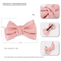 Roze PU-leren haarklem met strik voor dames, afmetingen 12x7cm en metalen veersluiting - Roze