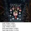 Christmas Santa and Snowman electrostatic window stickers for festive shop decoration - Small [40*60CM]