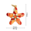 Star pendant measurements 17.9mm by 16.3mm with mosaic enamel and gold plating - Mosaic Starfish