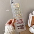 Set of 10 matte 5cm BB hair clips in assorted Morandi colors for women and girls - 8# Water Drop Clips Set of 10 - 5cm