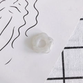 DIY 26mm white marble resin flower charm accessory for jewelry making with center hole - 10 Pieces Pack / White Marble Pattern